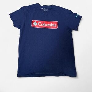 Columbia Navy Logo T-Shirt Men’s Medium Outdoor Casual Tee